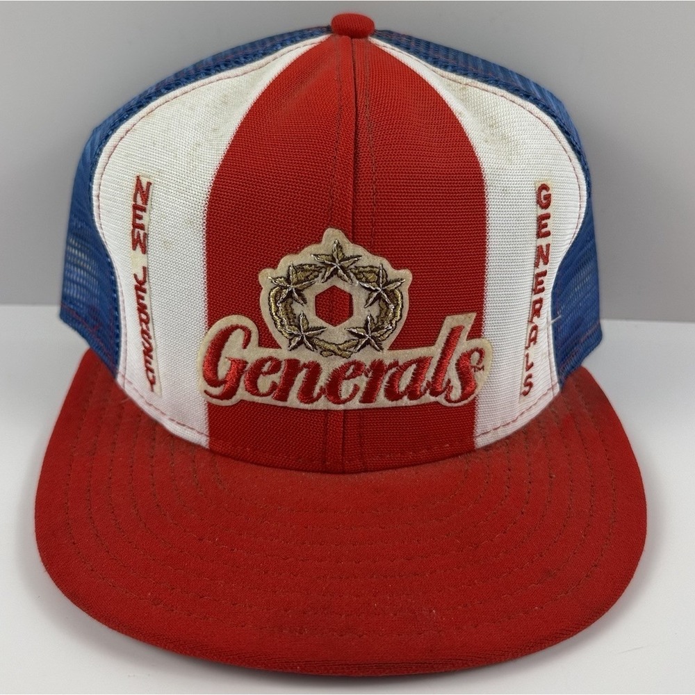 Vintage New Jersey Generals SnapBack Hat AJD Lucky Stripes 80s USFL USA